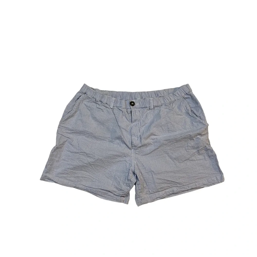 Chubbies Mens XXL Seersucker Shorts Blue White Striped 5.5 Inseam Regular Fit
